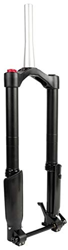 HIFRQVVC Cykelgaffel återstudsjustering, BMX E-cykelgaffel 24/26 tum 5,0 däck snöcykel nedförsåkning berg 150 x 15 mm axel skivbroms MTB cykelgaffel 2900 g (24 tum)
