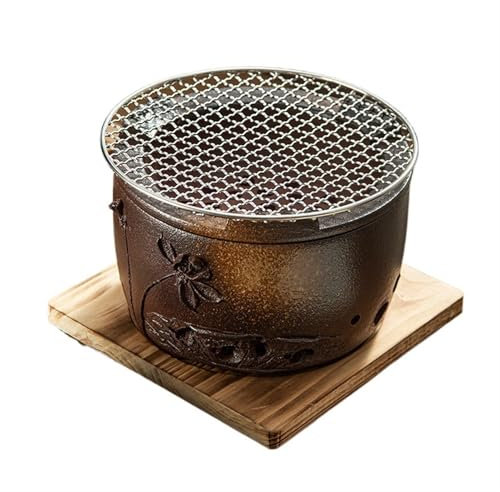 Réchaud à barbecue portable Mini gril à charbon de bois, poêle à charbon de bois en argile, poêle de barbecue portable, barbecue de table for marmite, thé, café, cuisine en plein air, camping, poêle à
