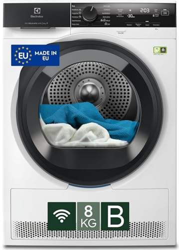 Electrolux Serie 700 DelicateCare - Secadora con bomba de calor, 8 kg, EW7HA48GY, Clase B, 12 programas, tecnología SensiCare, conectividad Smart App, filtro Easy Flow, 63 dB, 850 x 596 x 636 mm