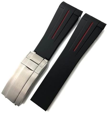 Gummi-Silikon-Armband 20 mm 21 mm für GMT Explorer grünes Uhrenarmband