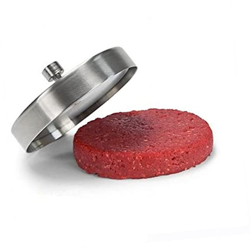 YARNOW Presse à Bœuf Ronde en Acier Inoxydable 9,5 Cm Surface Antiadhésive et Résistance la Rouille, Outil Cuisine pour Barbecue et Hamburger Maison