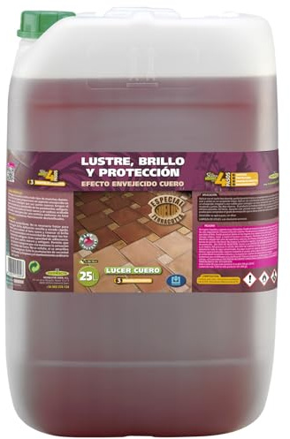 MONESTIR - LUCER Lustre y Protección para Suelos Terracotta o Barro. Acabado Envejecido CUERO - 25 Litros