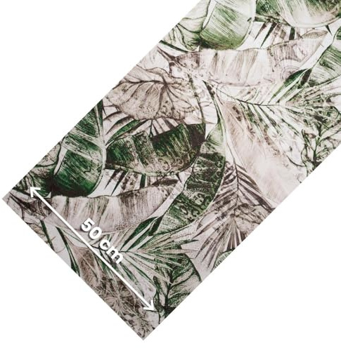 OLIVO.shop - JOKE Küchenteppich rutschfest waschbar | Schmutzabweisender Gummiläufer für moderne Küche, Flur nach Maß erhältlich (JUNGLE GREEN, 50 x 290 cm)