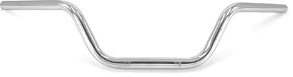 Guidon Moto,Guidon Guidon de Moto rétro et Scooter, Volant de Grande Hauteur, 7/8 Pouces, 22mm(Chrome)