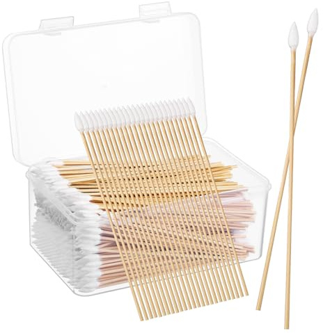Ipetboom 500pezzi Bastoncini Tampone in Cotone Con Punta Appuntita Precisione Per Pulizia Orecchie Trucco Dettagli Soffici e Sicuri Per Elettronica Uso Multiplo Per Cosmetica e Dispositivi