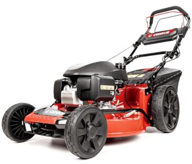 Hahn & Sohn Cedrus Tondeuse à gazon à essence AL - Largeur de coupe autopropulsée - Boîtier en aluminium - Fonction mulching - Panier collecteur de 65 l - Moteur puissant - Éjection arrière - Jardin