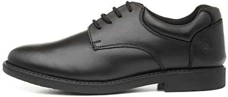 Hush Puppies Tim Boys Black Leather Lace Up Shoe