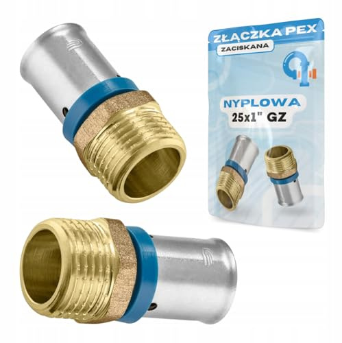 Rimex Pressfitting Kupplung PEX 25x1 Zoll Innengewinde Muffe für Pressverbindung, Messing, Korrosionsbeständig, für Trinkwasser- und Heizungsinstallationen, mit U-Pressbacken kompatibel, 1 Stück