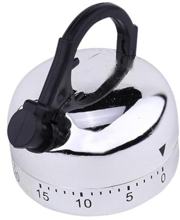SWETRACE Timer Meccanico da Cucina Argento Promemoria Cottura e Baking Contaminuti senza Batteria per Uova Pancake Biscotti Decorazione Casa e Uso Quotidiano