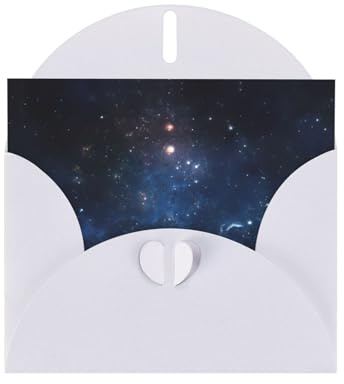 Magnifiques cartes de vœux avec motif galaxie et ciel étoilé, enveloppes incluses - Cartes de vœux vierges pour mariages, événements, anniversaires