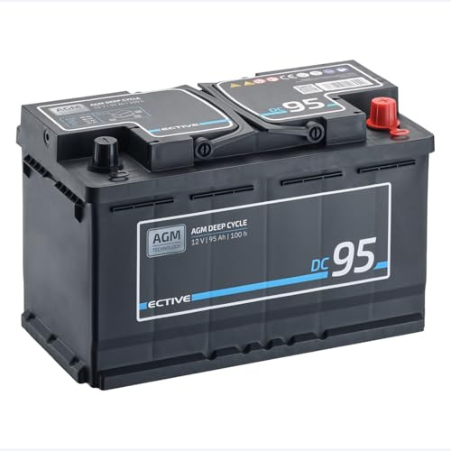 ECTIVE AGM DC95 12V 95Ah, Deep Cycle Versorgungsbatterie wartungsfrei, Van