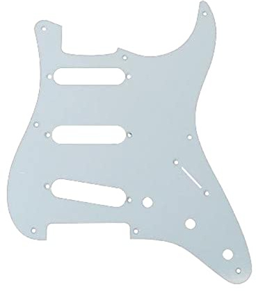 Fender 099 – 2017 – 000 da 1 Ply White 8 Hole Mount S/S/S Stratocaster Pickguard