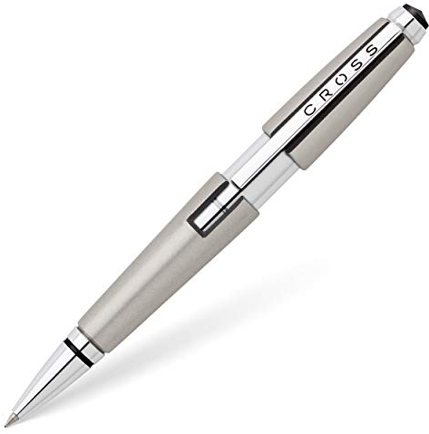 Cross Edge Rollerball (Strichstärke M, Schreibfarbe: schwarz, nachfüllbar) kometen-titan, 1 Stück (1er Pack)