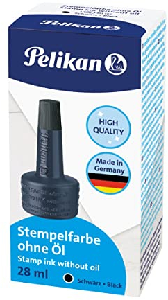 Pelikan 351197 Stempelfarbe 4K, ohne Öl, 28 ml, schwarz, 28 ml (1er Pack)