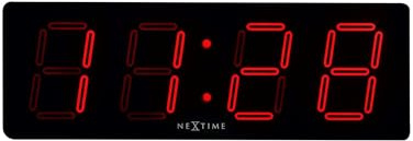 NeXtime NT3059 Big D Wanduhren, Metall und Kunststoff, Schwarz, 51.5 x 18 x 4.5 cm