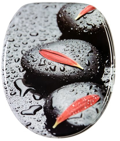 Sanilo WC Sitz mit Absenkautomatik, hochwertiger Toilettendeckel, einfache Montage, stabile Scharniere, Elegance