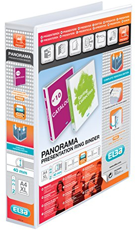 Elba, Präsentationsringbuch A4, 2-Ring, 600 Blatt, weiß, 1 Ordner