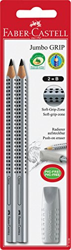 Faber Castell 111999 Jumbo Grip B Bleistift (2 Stück)