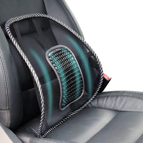 Tyle Ergonomische Netz Lendenwirbelstütze für Autositze, Bürostühle, Rollstühle - Kissen für Bürostuhl - Lindert Rückenschmerzen - Stützt die Lendenwirbel - Universal - 35 x 40 CM - Schwarz
