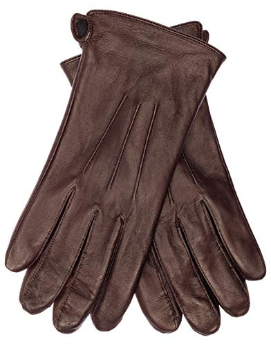 EEM Herren Lederhandschuhe, weiches italienisches Leder, Touchfunktion, Fleecefutter