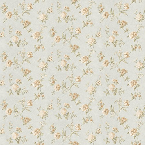 MyTinyWorld Pack of 5 Dolls House Mixed White Flowers On Pale Blue Wallpaper Sheets