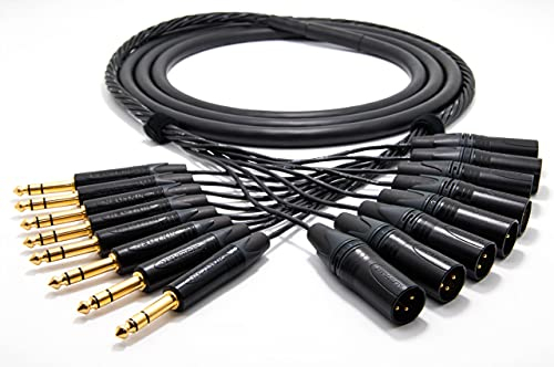 enoaudio Mogami 2932 8ch Multicore Cavo analogico studio | Neutrik Gold XLR maschio – 6,3mm TRS | HiFi - 1,0 m