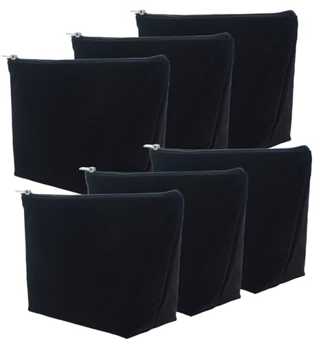 Aspire 6-Pack 12oz Heavy Duty Canvas Aufbewahrungstaschen Schwarze Tasche