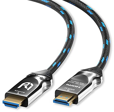 Cavo HDMI Ultra HDTV 8K - Cavo HDMI 2.1 ad alta velocità da 10m (48 Gbps) per 8K@60Hz e 4K@120Hz - chip integrato - protezione attorcigliata - guaina in nylon