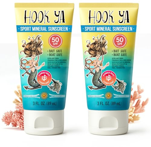 Hawaii Reef Compliant, Non-Nano Mineral Sunscreen 3oz Travel Size, (2) Pack 6oz Total, UVA/UVB Protection, Octinoxate-Oxybenzone Free, No Fragrance, PABA-Paraben free, Made in USA