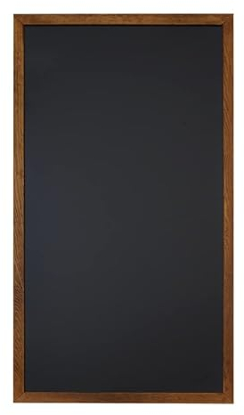 Kreidetafel mit Echtholzrahmen braun, 100 x 55 cm