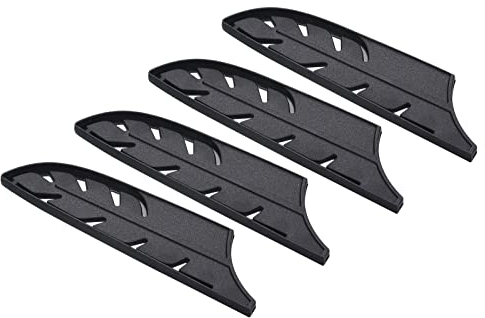 PATIKIL 4 Stück 130x32mm Messerschutzhülle für 127mm/5 Santokumesser Klinge, Universal Messerscheide aus Kunststoff Klingenschutz Messerhülle für Küchen Haushalt Hotel Esszimmer, Schwarz
