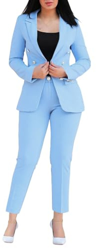 shownicer Tailleur Pantalone Donna Curvy Completo Blazer e Pantaloni Tuta Ufficio e Lavoro Completo Tailleur Due Pezzi Taglie Forti Completo Set da Cerimonia