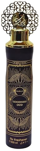 Nusuk Air Room Freshener Spray for Home, Car & Office, Long Lasting Fragrance 300 ML, Odor Eliminator, Deodorizer Spray For Room, Car & Wardrobe, Goodness Oud