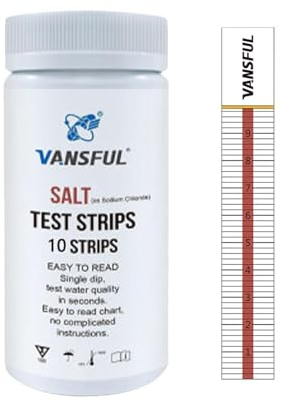 Pool Teststreifen Für PH Chlor Salz, Teststreifen Salzgehalt Pool,10 Stück Salzwasser Pool Teststreifen, Pool Tester Wassertester, Genauer Teststreifen Für Pool Schwimmbad Hot Tub Spa Für Salz