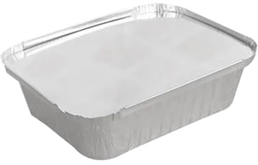 YDYAENIO Vaschette Alluminio 125 Pezzi Vassoio di Raccolta for griglia teglia in Alluminio con Coperchio Vassoio di Raccolta for griglia for Barbecue(850ML)