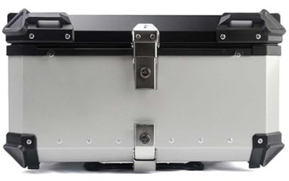 OPBVXQ Motorrad Topcase für Honda CRF 1000 L Africa Twin Adventure Sports, Motorradkoffer Wasserdicht Motorrad Top Box Topcase für Roller wasserdichte Motorrad Heckbox Tragbares, 65L-Silver