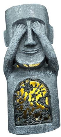 HOLIDYOYO Osterinsel aus Synthetischem Harz als Tischdekoration aus Kunstharz Statuen mit Filigranem Design Elegante und Kreative Heimdekoration für Zuhause und Büro