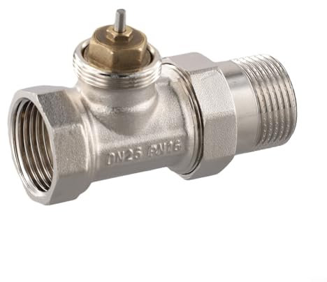 Válvula de regulación termostática de latón, válvula de control termostática de latón DN15/DN20/DN25, rosca M30x1.5mm, sin cabeza termostática (DN25)