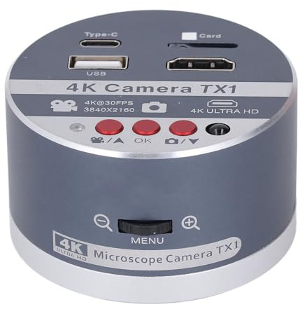 4K-Mikroskopkamera, IMX678-Objektiv, 1/1,8-Zoll-Sensor, Foto-Videokamera, Dual-Interface-Ausgang für Laborforschung (EU-Stecker)