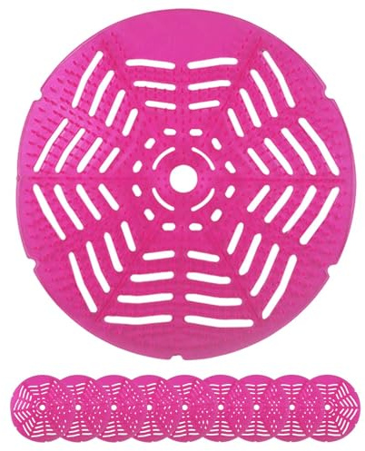 Lot de 10 écrans d'urinoir pour salle de bain pour homme - Tapis anti-odeurs - Anti-taches - Pour urinoir - Longue durée - Réduit le gâteau d'urinoir
