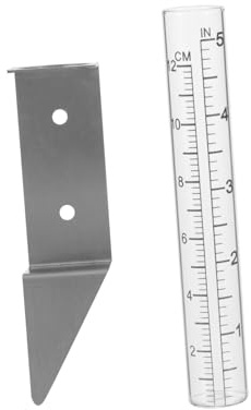 VINTORKY Herramienta De Medición De Lluvia Pluviómetro Para Exteriores De 5 Pulgadas Soporte De Metal Para Jardín Y Patio