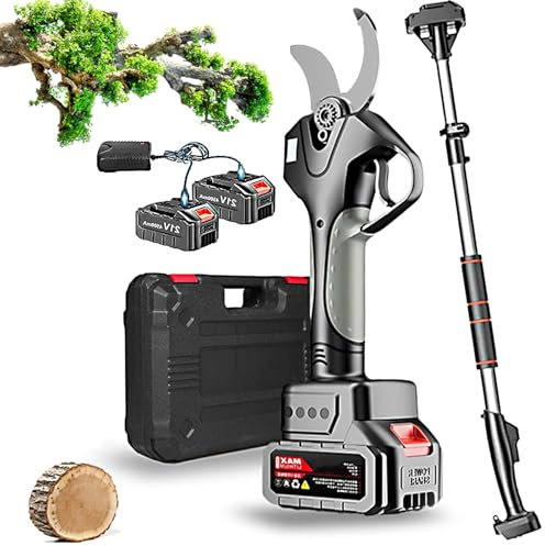 Tijeras De Podar EléCtricas De 50 Mm Con PéRtiga TelescóPica De 2,1 M, Tijeras De Podar De Largo Alcance Con Motor Sin Escobillas, Pantalla Lcd, Tijeras De Podar,Battery2