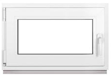 Framex Kellerfenster Fenster Kunststofffenster Weiß Breite x Höhe 85 x 50 cm (850 x 500 mm) 2-fach (32 mm) Dreh Kipp DIN Links - Premium - Alle Größen