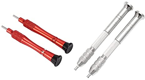 RCBCPLGLNK 2 par 4 prongs 5 ​​prongs 2.75mm BLADES Precision kompatibel med Rm Skruvmejsel, röd och silver Reparationsverktygssats
