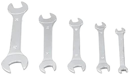 Xinsheinelry Set di 5 chiavi a brugola super sottili con estremità aperta, metriche da 6 a 17 mm, in acciaio ad alto tenore di carbonio