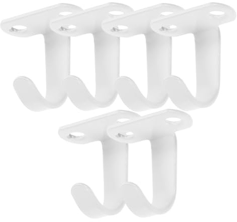 Luxshiny Ganchos De Techo Montados Con Tornillos 6 Gancho Metálico Para Colgar Toallas Ropa Batas Decoración Y Luces En Hogar Cocina Balcón Y Baño