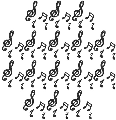 HEALEEP Konfetti Mit Musiknoten 15G Schwarze Notenform Streudeko Für Musikpartys Geburtstage Hochzeiten Babypartys Festivals Tischdekoration