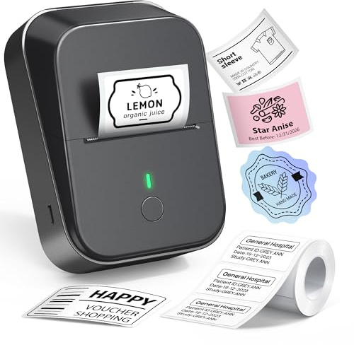 ETIKEZ PM260 Label Maker Machine with Tape, 2 Inch Bluetooth Thermal Label Printer, Inkless Portable Sticker Printer with Multiple Templates,Smart AI APP for Office, School, Black