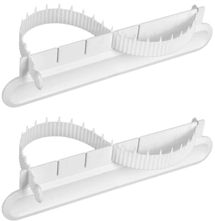 DONGKER Reglas de Arco para Pasteles, Regla de Arco para Fondant de 2 Piezas, Regla de Arco de plástico Ajustable para Pasteles de Fondant, Accesorios de repostería para Hornear y medir Pasteles