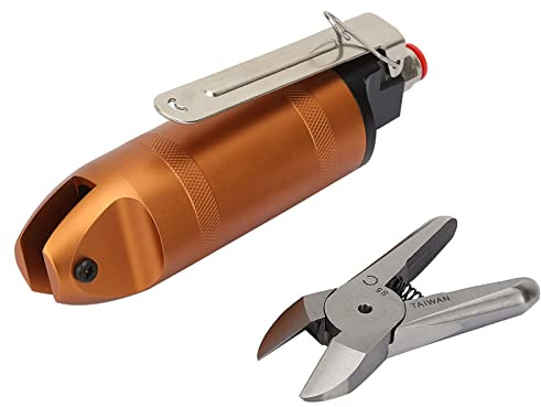 HS20 Air Scissors Pneumatic Nipper Tool Cutting Pliers Heavy Duty Professional Grade for Iron Stainless Steel Brass Wire Electrician Maintenance Hardware Auto Repair (HS20-S5)